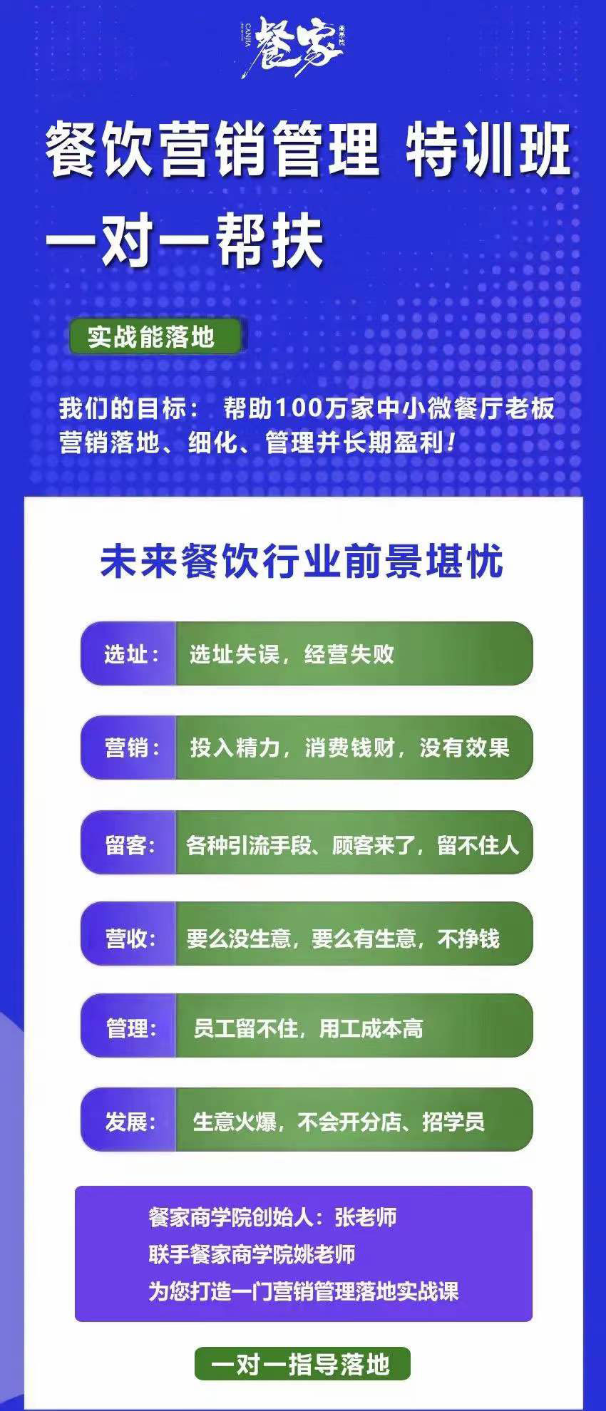 餐饮营销管理特训班：选址 营销 留客 营收 管理 发展