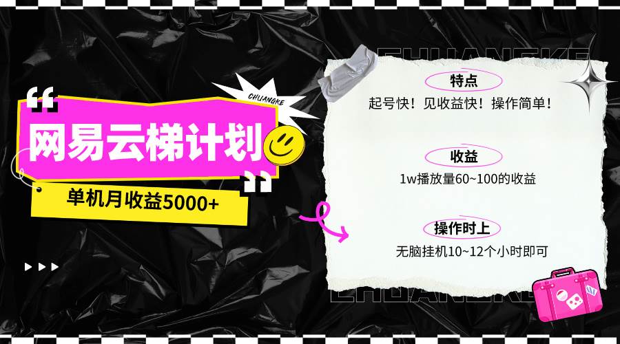 最新网易云梯计划网页版，单机月收益5000+！可放大操作