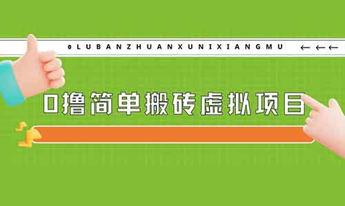 0撸简单搬砖虚拟项目，日收入50+，操作时间越多收益越高