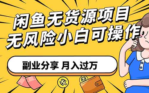 闲鱼无货源电商项目，有人卖这个产品，3个月赚了10w+（保姆级教程）